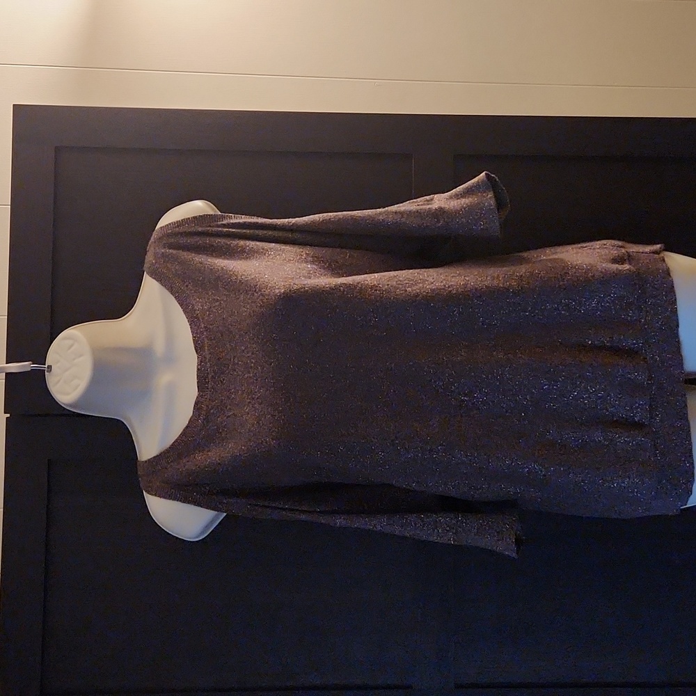 Express Brown sparkly cold shoulder top Size Medium